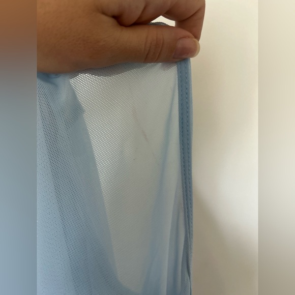 SHEIN - Sheer Mesh Ruched Yoke Peekaboo Front Bustier Top - Large - Picture 7 of 15